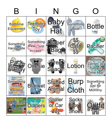 Baby Shower Bingo Card