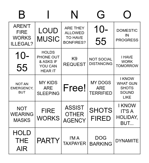 4TH OF JULY BINGO Card