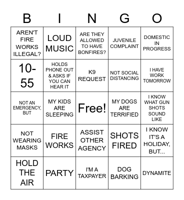 4TH OF JULY BINGO Card