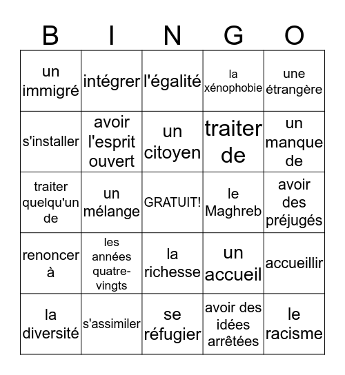 Chapitre 10 BVBD Bingo Card