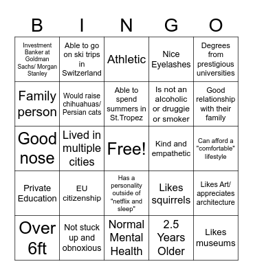 Laura's Bingo: V2 Bingo Card