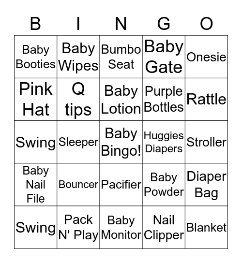 Baby Londyn Bingo Card