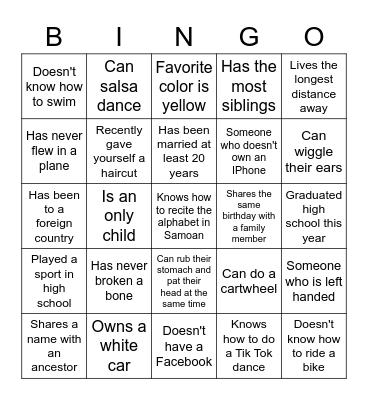 Bingo Card