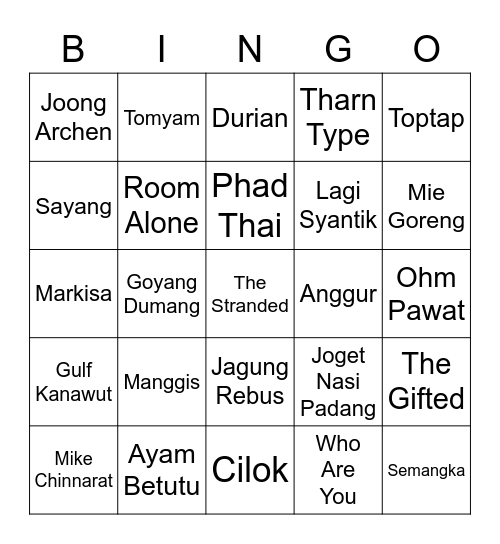 Mmikerisi Bingo Card