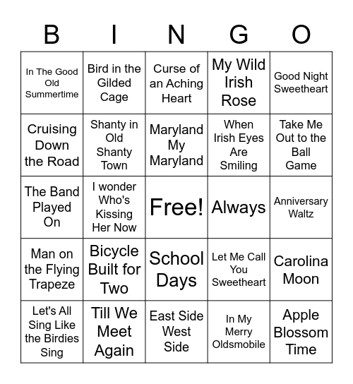 Bingo 7/7/2020 Bingo Card