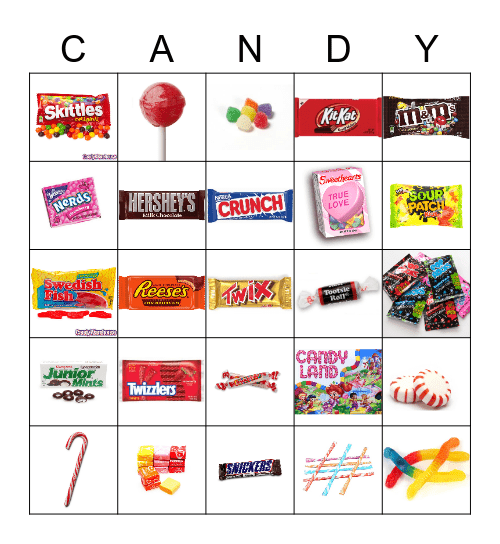 Candyland  Bingo Card