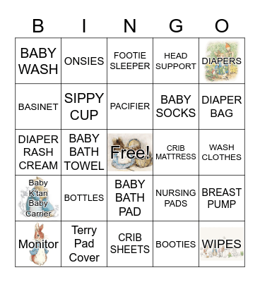 BABY SHOWER Bingo Card