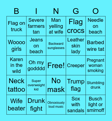 Hampton Beach Bingo Card