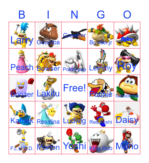 Mario 3D Bingo-STF 2 Bingo Card