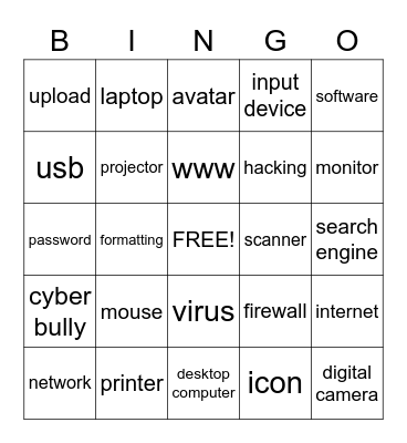 Information Technology Bingo Card