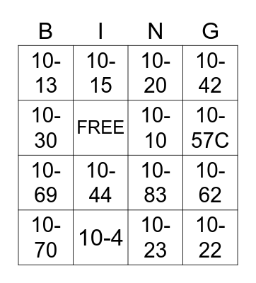 HAPPY 4TH! Bingo Card