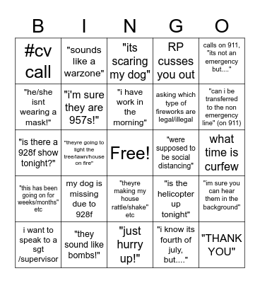 things people may ask Bingo Card