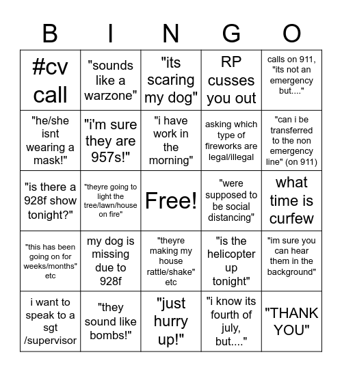 things people may ask Bingo Card