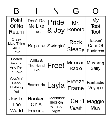 Misc 5 Bingo Card