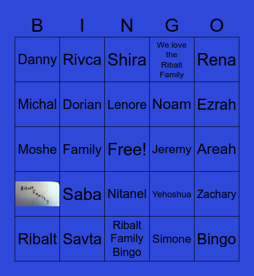 Ribalt Family Bingo Card