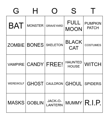 HALLOWEEN BINGO Card
