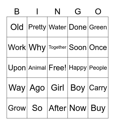 2 Bingo Card