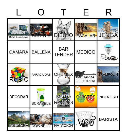 LOTERIA DE HOBBIES Bingo Card