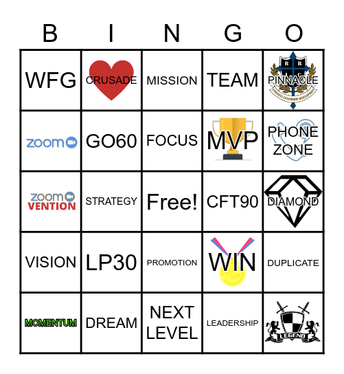 Legend Bingo Card