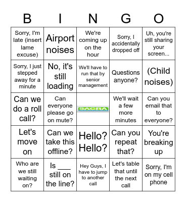 CONFERENCE CALL BINGO Card