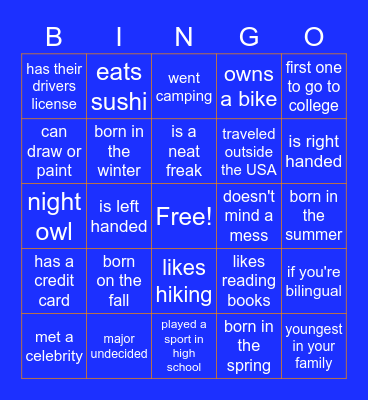 FAMILY BINGO Card