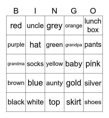 Baby Shower Bingo Card