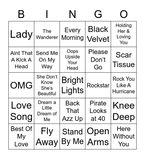 Music Bingo 27-9, Music Bingo 27-15 Bingo Card