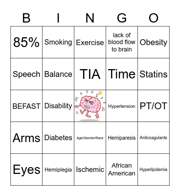 Stroke Bingo Card