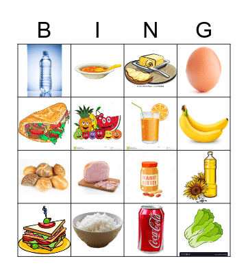 FOOD BINGO Card