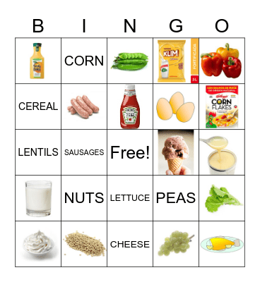 FOOD Bingo Card