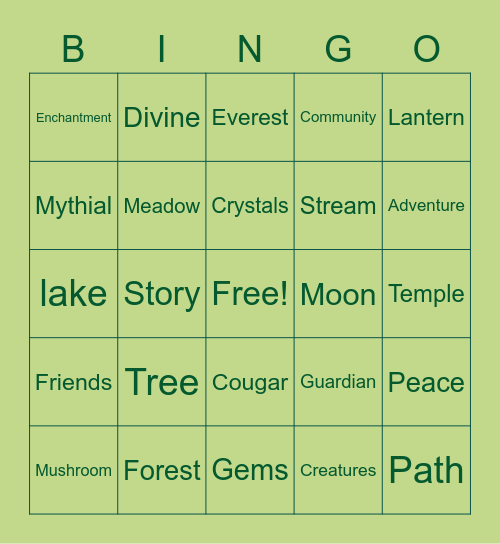 EverLast Bingo Card