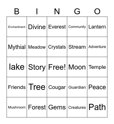 EverLast Bingo Card