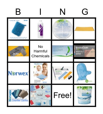 Norwex Party Bingo! Bingo Card