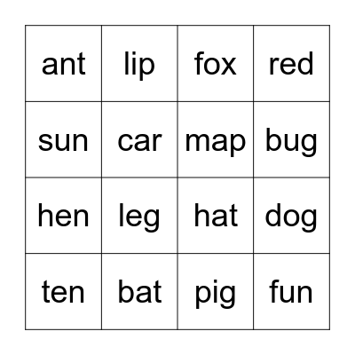 Middle Class Bingo Card