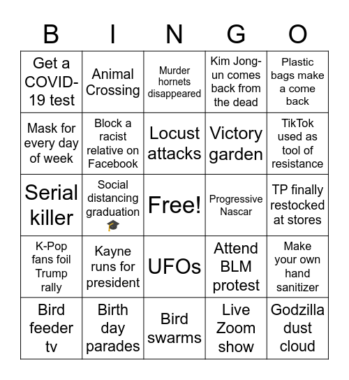 Apocalypse Bingo Card