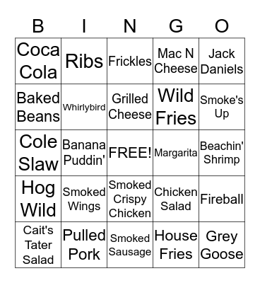 HOG WILD BEACH & BBQ Bingo Card
