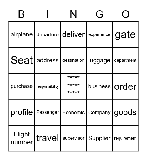 Reading Bingo Card