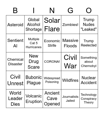 2020 Bingo Card