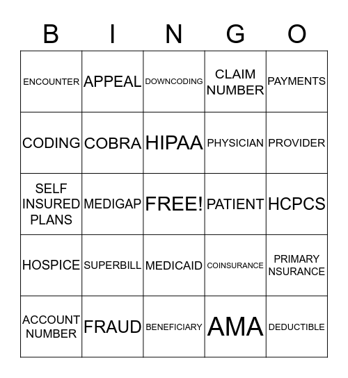 MBC/HCR Bingo Card