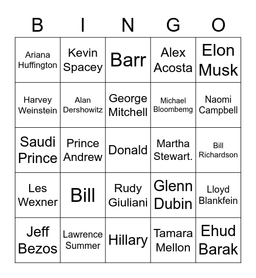 FLA well trial Bingo Card