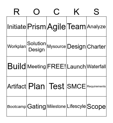 Allstate PMO Bingo Card
