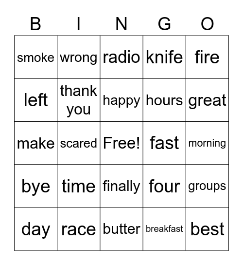 Random Bingo Card
