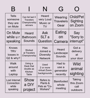 Claim Business Delivery Office Mid-Year Offsite Bingo Card