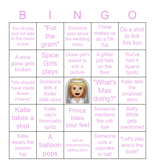 KATECHELLA Bingo Card