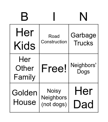 Karen Complaint Bingo Card