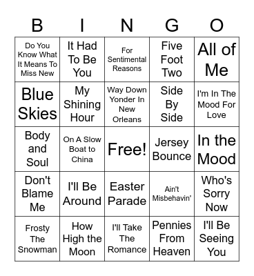 Bingo 7/15/2020 Bingo Card