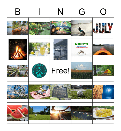 Minnesota Summer Bingo Card