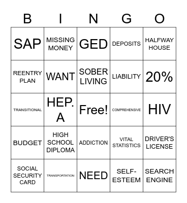 PORTAL New Directions Bingo Card