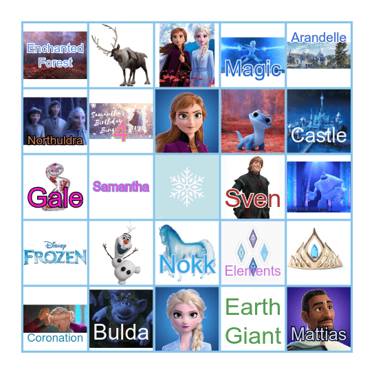 Samantha's Birthday Bingo! Bingo Card