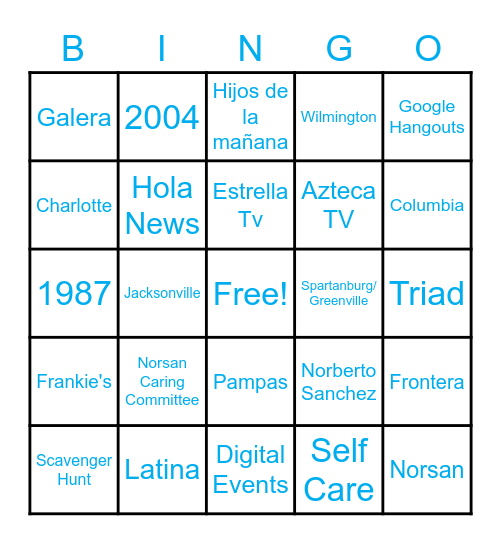 NORSAN MEDIA Bingo Card